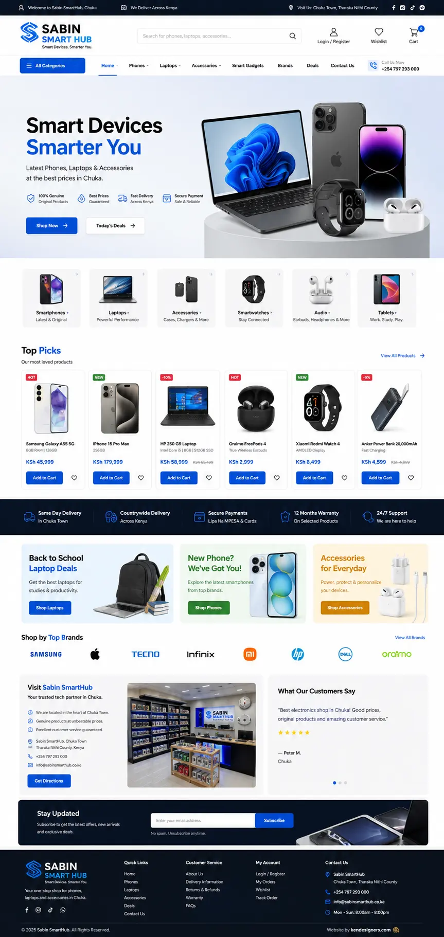 Sabin SmartHub electronics store with AI-assisted catalogue tooling